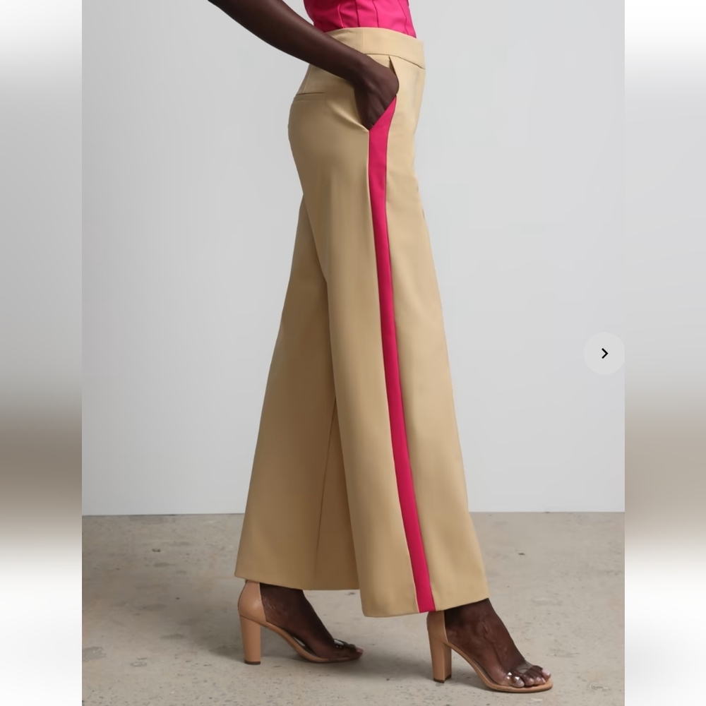 New Side pipe wide leg pants